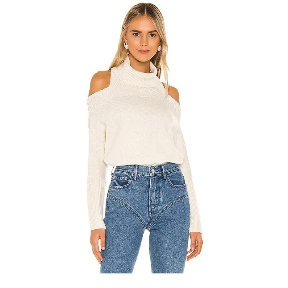 Lovers + Friends Anisa Turtleneck Cream/White Sweater, XS NWT, ASO Bachelorette